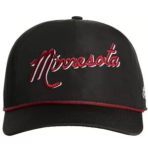 NWT Bad Birdie Golf Hat Minnesota Script Black Snapback